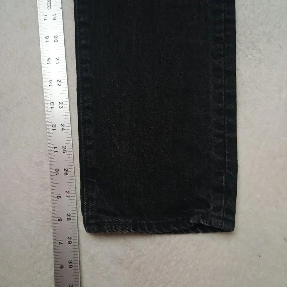 Levis 501 Premium 93 Jeans Mens 28x30 Black Straight Classic Button Fly School